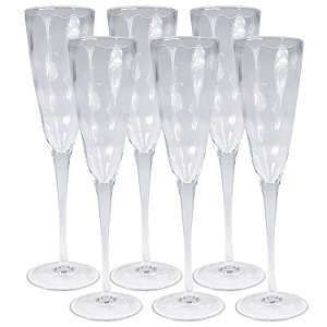 CJ DE 6 TACAS PARA VINHO BRANCO DETALHE PRATA