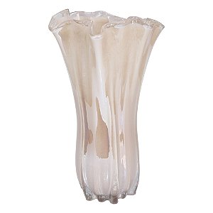 VASO DE VIDRO BRANCO 20CM X 38CM