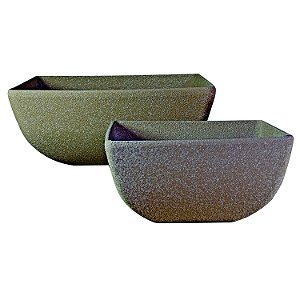 CJ. DE CACHEPOTS DE FIBER CLAY - 2 PCS
