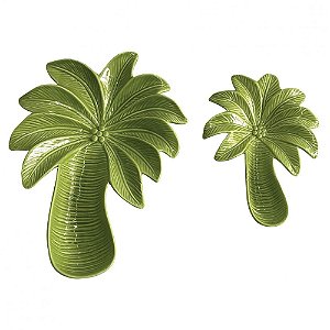 CJ. DE PRATOS DE CERAMICA - COQUEIRO - 2 PCS