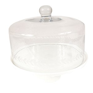 BOLEIRA DE VIDRO - H 31 X D 33 CM