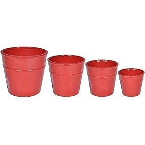 CJ DE CACHEPOTS DE CERAMICA - 4 PCS