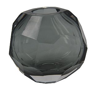 VASO DE VIDRO FUME 12,5CM X 8CM X 12CM