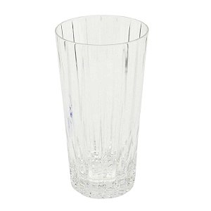 JOGO DE 6 COPOS DE CRISTAL FORMATO CONE ALTO COM ALTO RELEVO