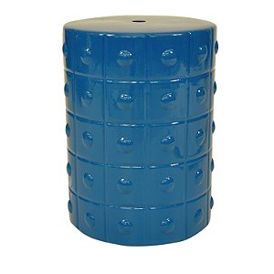 BANQUETA  SEAT GARDEN DE CERAMICA  - AZUL ROYAL  - 33X33X44