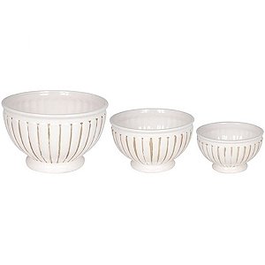CJ DE CACHEPOTS DE CERAMICA - 3 PCS