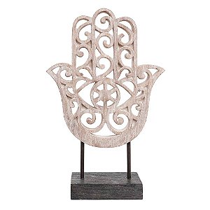 P DECORATIVO DE RESINA MAO DE FATIMA