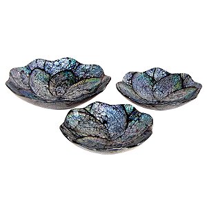CJ DE BANDEJAS ESTILO MADRE PEROLA 3 PCS