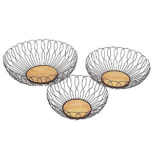 CONJ DE FRUTEIRAS E MADEIRA G42,2 X 42,2 X 12,4CM  M34,3 X 3