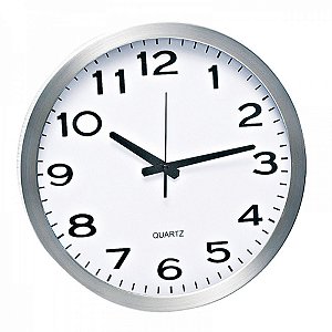 RELOGIO DECORATIVO DE PAREDE ALUMINIUM NATURAL