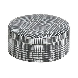 CAIXA DE PORCELANA XADREZ DE PRETO E BRANCO