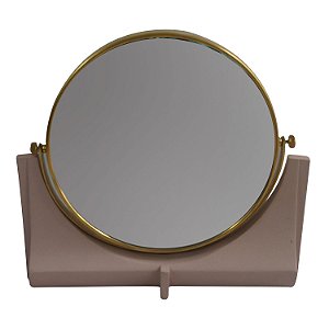 ESPELHO DE RESINA E METAL DOURADO 25CM X 7CM X 24CM