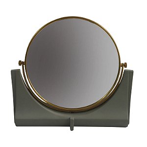 ESPELHO DE RESINA E METAL DOURADO 25CM X 7CM X 24CM
