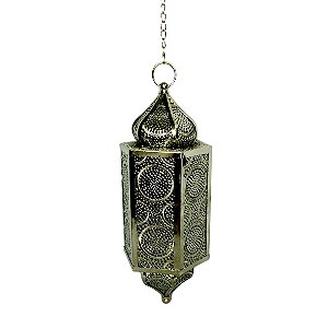 LANTERNA DE TETO DECORATIVA DE METAL 17CM X 15CM X 43CM
