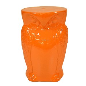 BANQUETA  SEAT GARDEN DE CERAMICA  - LARANJA  - 29X29X44 CM