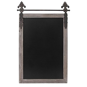 QUADRO NEGRO DECORATIVO COM MOLDURA DE MADEIRA 51CM X 78CM X
