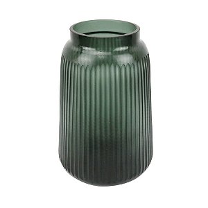 VASO EM VIDRO VERDE D20CM X 29CM