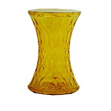 BANQUETA SEAT GARDEN DE ACRILICO AMARELO 31CM X 31CM X 46,5C