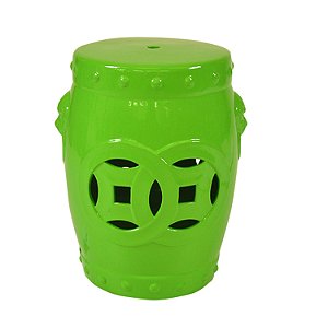 BANQUETA  SEAT GARDEN DE CERAMICA  - VERDE  - 36X33X43.6 CM