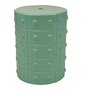 BANQUETA  SEAT GARDEN DE CERAMICA  - AZUL CLARO  - 33X33X44