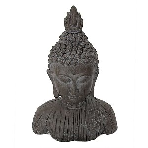 CABECA DE BUDDHA DE RESINA 41CM X 21CM X 58CM