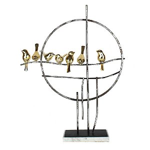 PECA DECORATIVA DE RESINA E METAL