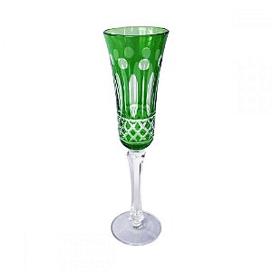 CJ TACASS DE CHAMPAGNE DE VIDRO VERDE  6 PCS 8,8CM X 8,8CM X