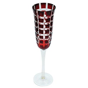 JOGO DE TACAS PARA CHAMPAGNE - VERMELHO - 6 PCS