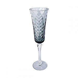 CJ TACASS DE CHAMPAGNE DE VIDRO FUME  6 PCS 6CM X 6CM X 24CM