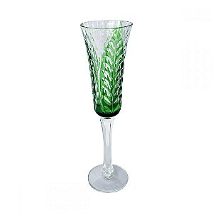 CJ TACAS DE CHAMPAGNE DE VIDRO VERDE  6 PCS 6CM X 6CM X 24C