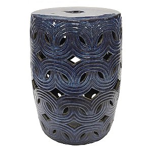 SEAT GARDEN EM CERAMICA AREIA E ROXO 33CM X 33CM X 45CM