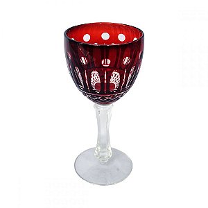 CJ TACAS DE VINHO DE VIDRO VERMELHA  6 PCS 8,8CM X 8,8CM X