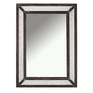 ESPELHO DECORATIVO COM MOLDURA DE MADEIRA 58,5CM X 3CM X 81