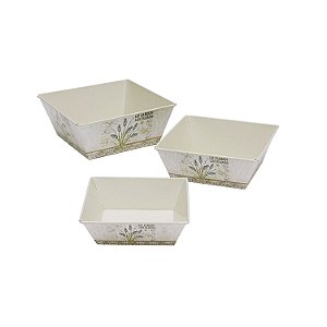 CJ DE CACHEPOTS DE FERRO 3 PCS