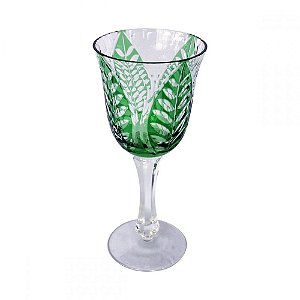 CJ TACAS DE VINHO DE VIDRO VERDE  6 PCS 8,3CM X 8,3CM X 19C