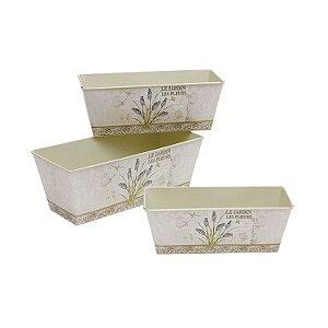 CJ DE CACHEPOTS DE FERRO 3 PCS