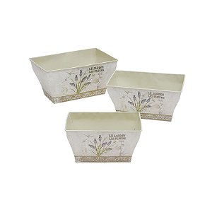 CJ DE CACHEPOTS DE FERRO 3 PCS