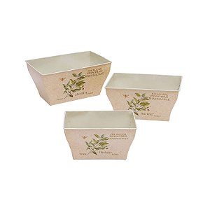 CJ DE CACHEPOTS DE FERRO 3 PCS