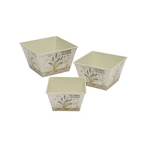 CJ DE CACHEPOTS DE FERRO 3 PCS