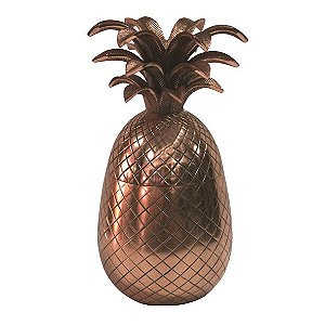 PECA DECORATIVA - ABACAXI EM  COBRE 17CM X 39CM