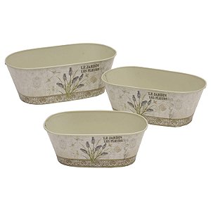 CJ DE CACHEPOTS DE FERRO 3 PCS