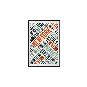 POSTER C/ MOLDURA E PASSEPARTOUR LOFT NEW YORK DISTRICTS 40