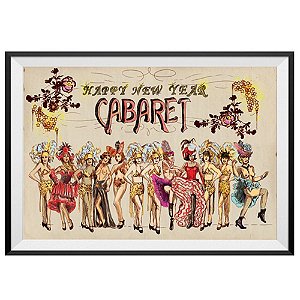POSTER C/ MOLDURA E PASSEPARTOUT LE JAZZ CABARET 50 X 70 X 2