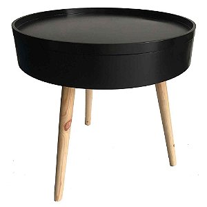MESA DE MADEIRA PRETA