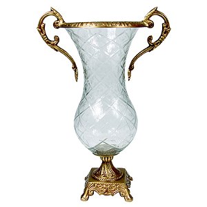 VASO INDIANO DE VIDRO 25X16X38 CM