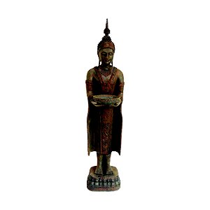 BUDHA DECORATIVO DE RESINA 21CM X 17,5CM X 76CM