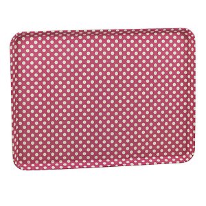 BANDEJA PLASTICO PINK C/ BOLAS BRANCAS POA 36,5 X 26,5 X 1,5