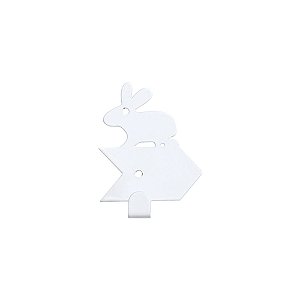 CABIDEIRO FERRO COELHO BRANCO 6,5 X 1,5 X 4,5 CM