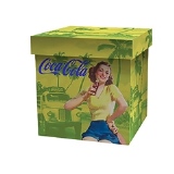 CAIXA ORGANIZADORA XL MADEIRA COCA COLA PIN UP LADYS COLORID