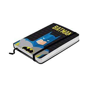 CADERNETA DE ANOTACAO PAPEL DC BATMAN MINIMALISTA FD PRETO